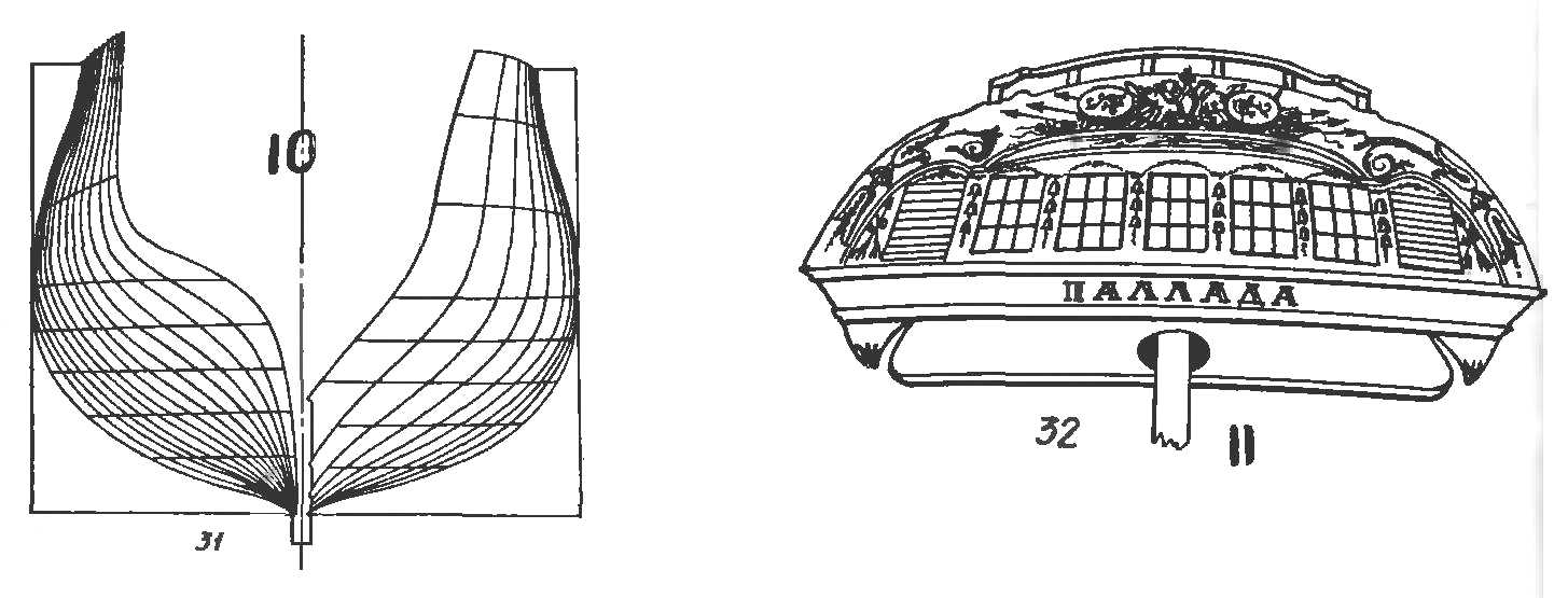 Фрегат паллада чертежи